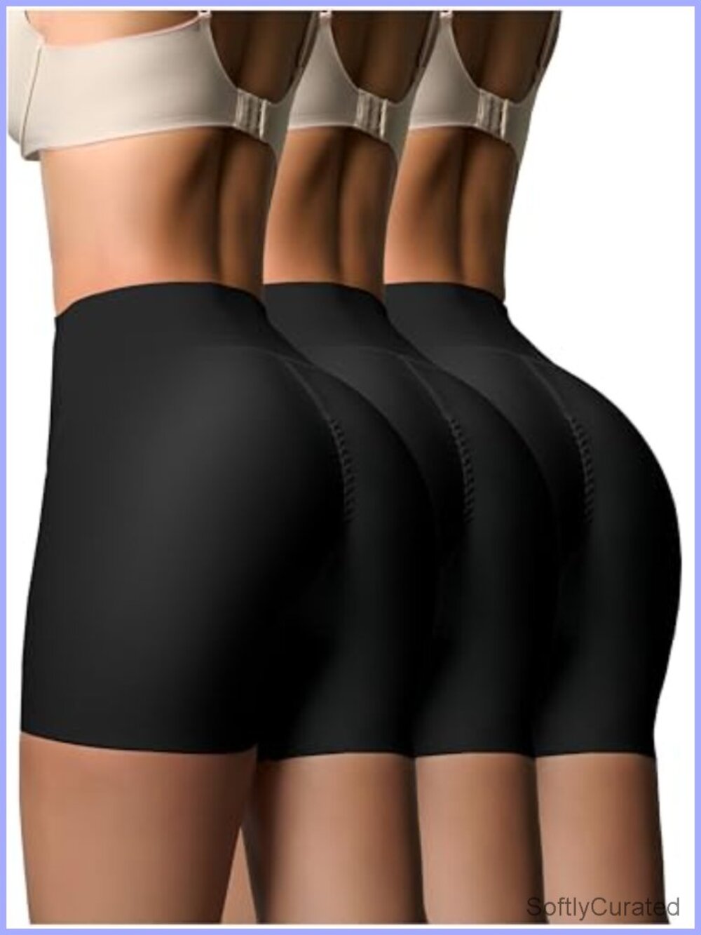 Tummy Control Butt Lifting Shapewear Shorts 3 Pack Seamless High Waist Thigh